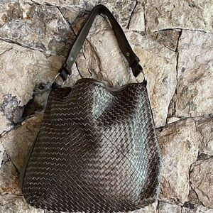 Danier leather woven purse